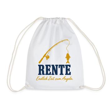 Rente Angeln – Lustiges Rentengeschenk - Turnbeutel - Weiß - Vorne