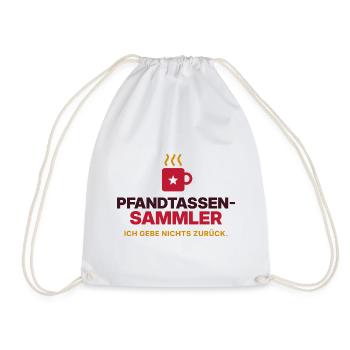Pfandtassen-Sammler - Turnbeutel - Weiß - Vorne