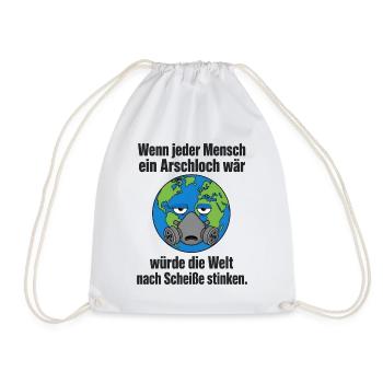 Maskierter Klimawandel - Humor - Turnbeutel - Weiß - Vorne