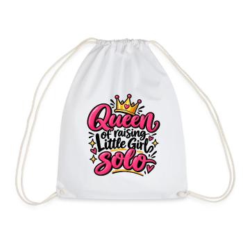 Queen Solo Pink Krone Design - Turnbeutel - Weiß - Vorne