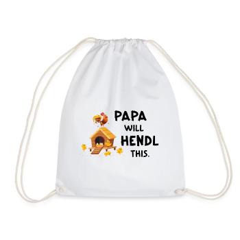 I Will Hendl This – Lustiger Papa Hühnerspruch - Turnbeutel - Weiß - Vorne