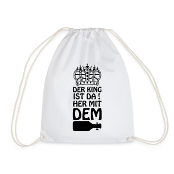 Her mit dem Bier - Turnbeutel - Weiß - Vorne