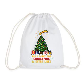 All I want for Christmas - Gamer - Turnbeutel - Weiß - Vorne