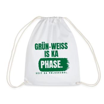 Grün-Weiß is ka Phase - Turnbeutel - Weiß - Vorne