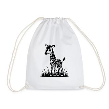 Süße Baby-Giraffen - Turnbeutel - Weiß - Vorne