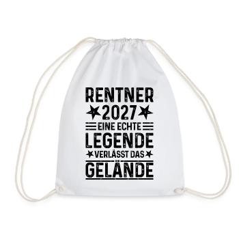 Rentner 2027 Eine Legende verlässt das Gelände - Turnbeutel - Weiß - Vorne