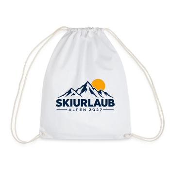Skiurlaub Alpen 2027 – Skifahren Berge & Winterson - Turnbeutel - Weiß - Vorne