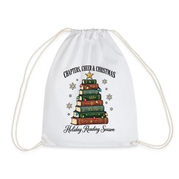 Chapters Cheer & Christmas – Bücher Weihnachten - Turnbeutel - Weiß - Vorne