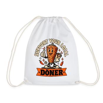 Support your local Döner - Turnbeutel - Weiß - Vorne