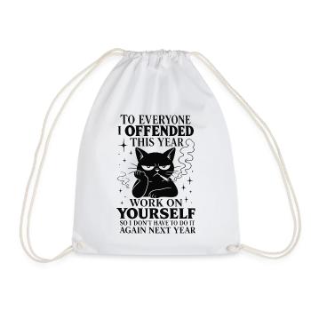 To Everyone I Offended This Year Katze  - Turnbeutel - Weiß - Vorne
