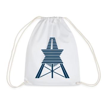 Løkken – Seezeichen als maritimes Symbol - Turnbeutel - Weiß - Vorne