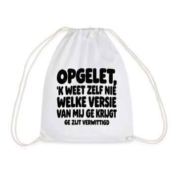 Lustiges flämisches T-Shirt - Turnbeutel - Weiß - Vorne