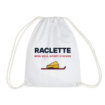 Raclette, meine einzige Wintersportart – Humor - Turnbeutel - Weiß - Vorne