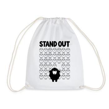 Schwarzes Schaf – Stand Out - Turnbeutel - Weiß - Vorne