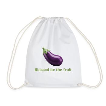 Gesegnet sei die Frucht – Spaß-Shirt! - Turnbeutel - Weiß - Vorne