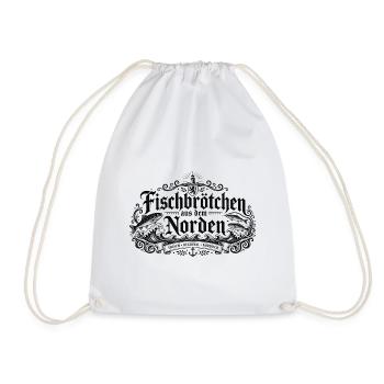Fischbrötchen aus dem Norden – Küsten Shirt - Turnbeutel - Weiß - Vorne