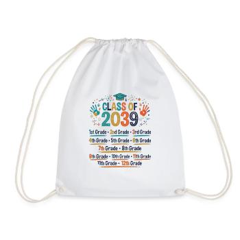 Abschlussjahrgang 2039 Regenbogen - Turnbeutel - Weiß - Vorne