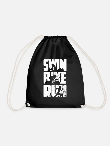 Triathlon Triathlet - Turnbeutel - Schwarz