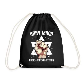 Krav Maga - Turnbeutel - Schwarz - Vorne