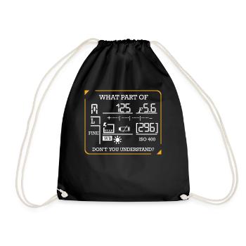 photographer - Drawstring Bag - black - Front