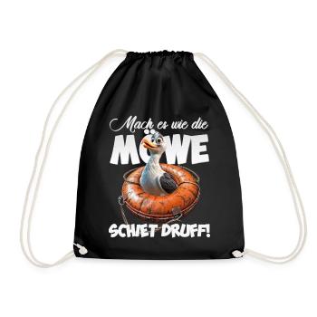 Mouette coquine #lovely toons - Sac de sport léger - noir - Devant
