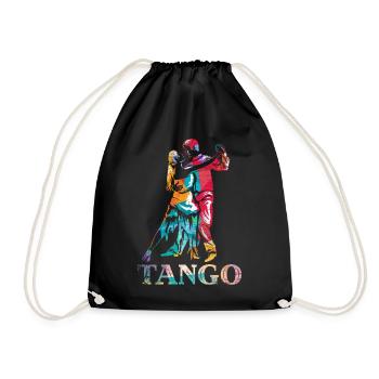 Feuriger Tango Gesellschaftstanz - Turnbeutel - Schwarz - Vorne