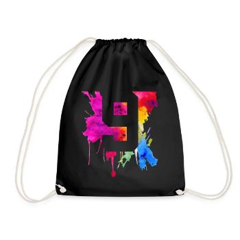9 YEARS 9TH BIRTHDAY - Drawstring Bag - black - Front