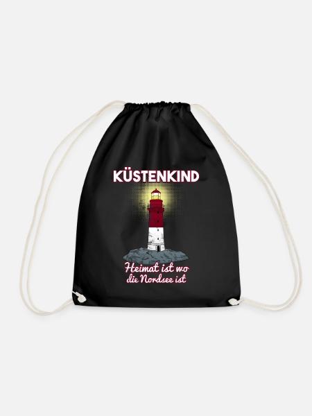 Kinder Der Küste Nordsee Küstenkind Kiel Norden - Turnbeutel - Schwarz