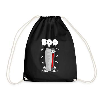 Vampir Sarg Vampire Halloween Outfit - Turnbeutel - Schwarz - Vorne