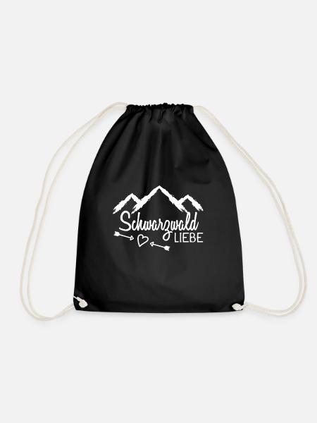 Schwarzwald Liebe Schwarzwälder Geschenk - Turnbeutel - Schwarz