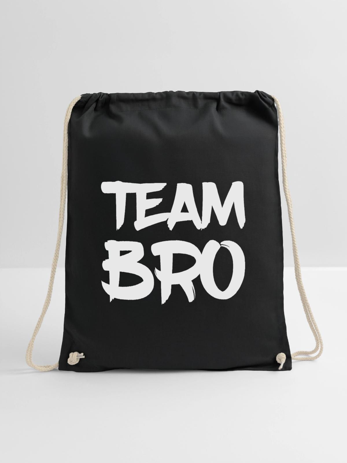 Team Bro - Turnbeutel - Schwarz - Vorne