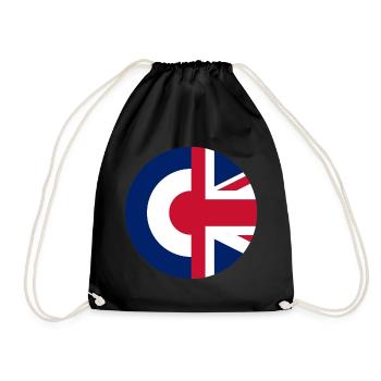 Britische Mods - Turnbeutel - Schwarz - Vorne