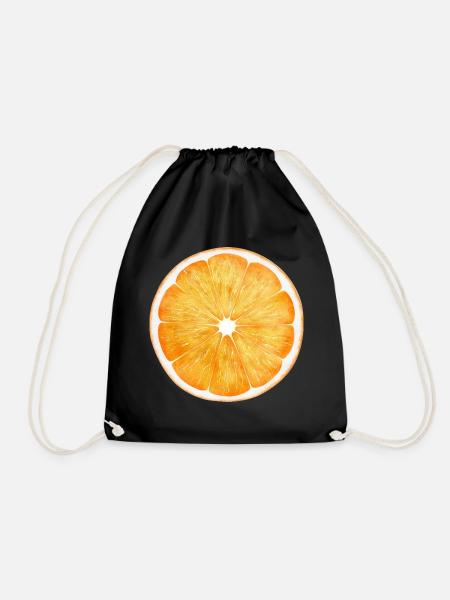 Orange Orangen - Turnbeutel - Schwarz