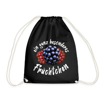 Brombeere Brombeeren Beeren Früchte - Turnbeutel - Schwarz - Vorne