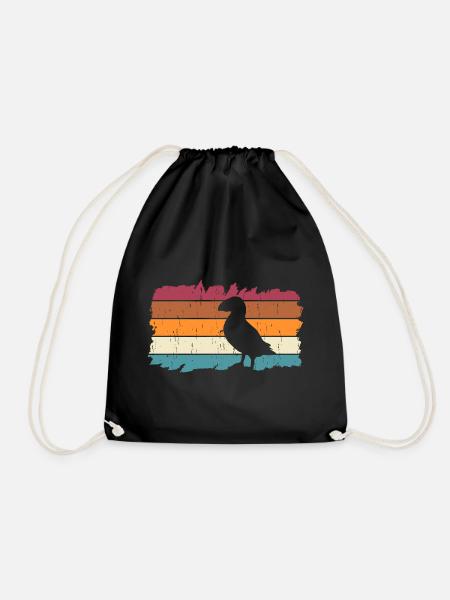 Retro Papageitaucher Puffin Papageientaucher - Turnbeutel - Schwarz