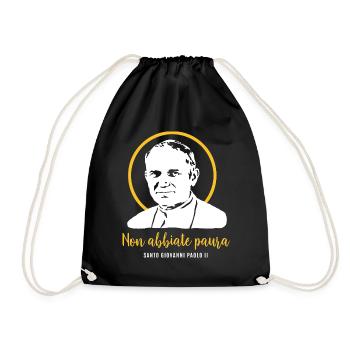 Fürchtet euch nicht - Papst Johannes Paul II - Turnbeutel - Schwarz - Vorne