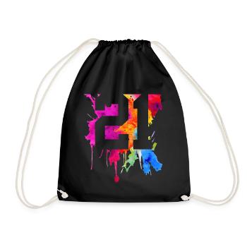 21 YEARS OLD 21ST BIRTHDAY - Drawstring Bag - black - Front