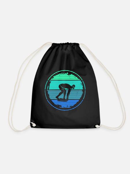 Schwimmer Schwimmen Schwimmsport Schwimm Herren - Turnbeutel - Schwarz