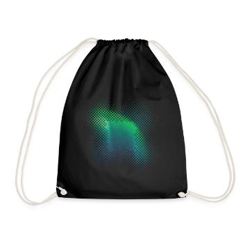 Polarlicht Aurora Borealis Nordlichter - Turnbeutel - Schwarz - Vorne
