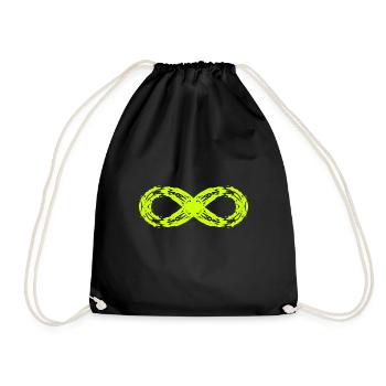 Unendlich Symbol Zeichen Symbol - Turnbeutel - Schwarz - Vorne