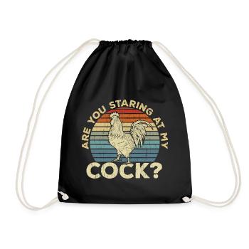 Are You Staring At My Cock Vintage - Turnbeutel - Schwarz - Vorne