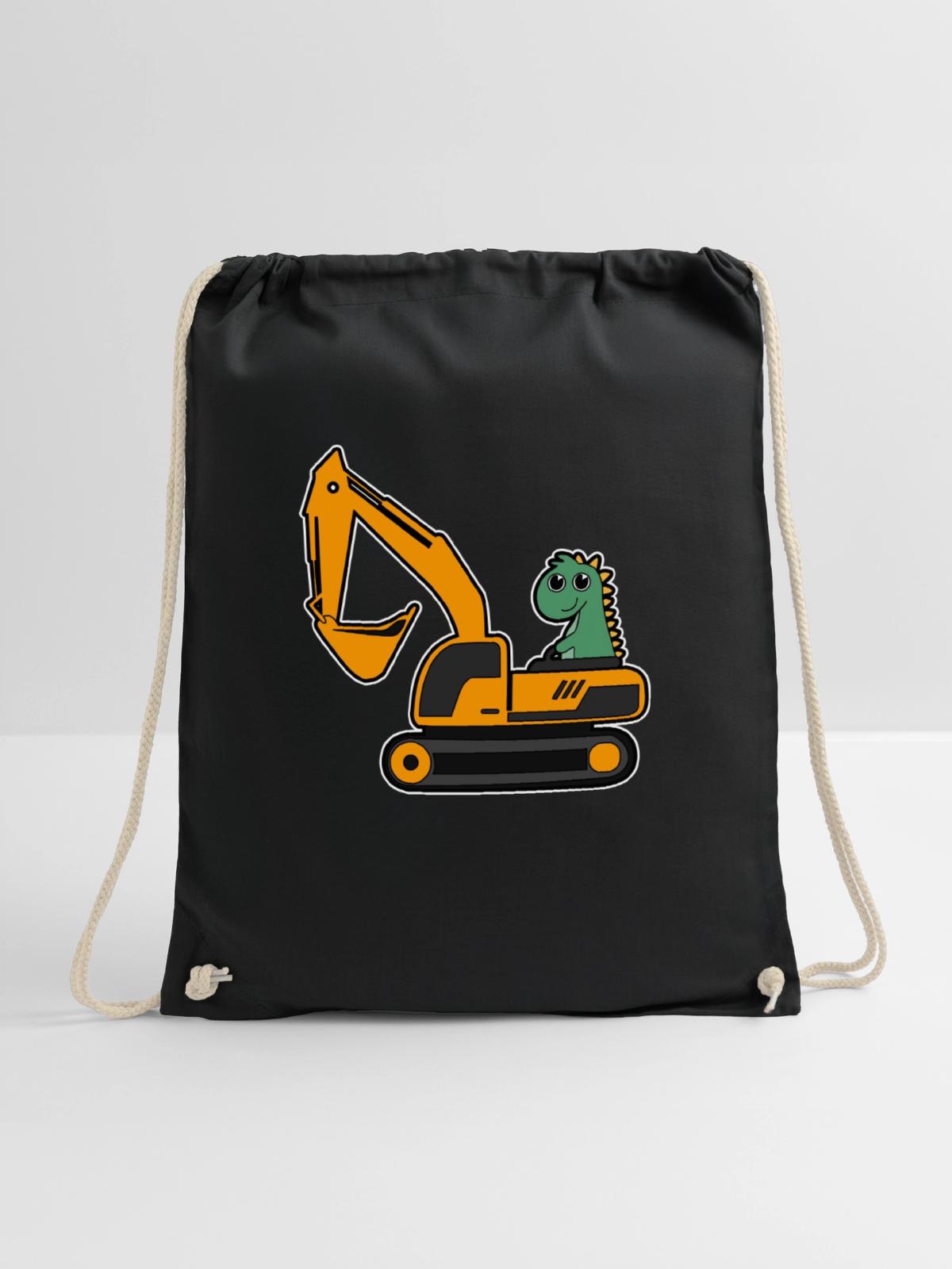 Dino Bagger - Turnbeutel - Schwarz - Vorne