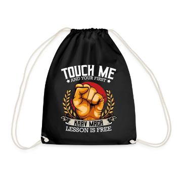 Krav Maga - Turnbeutel - Schwarz - Vorne