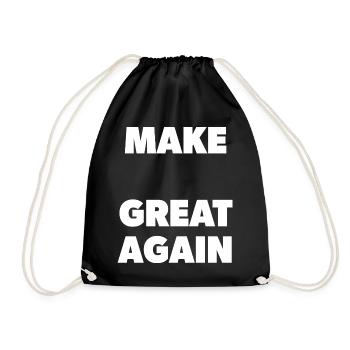 Make "Your Word" Great Again - Schablone - Turnbeutel - Schwarz - Vorne