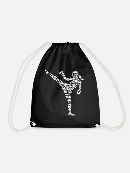 Muay Thai Kickboxer Kampfsport Mädchen Kickboxen - Turnbeutel - Schwarz