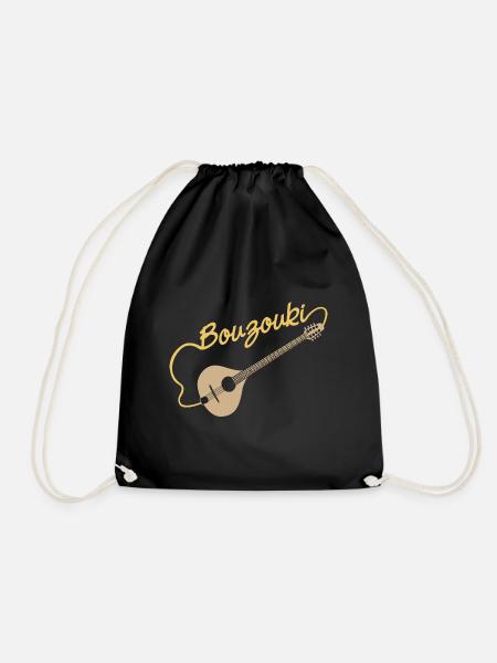 Feuriger Bouzouki Saitenklang - Turnbeutel - Schwarz