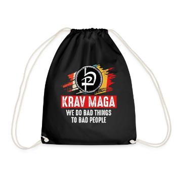 Krav Maga - Turnbeutel - Schwarz - Vorne