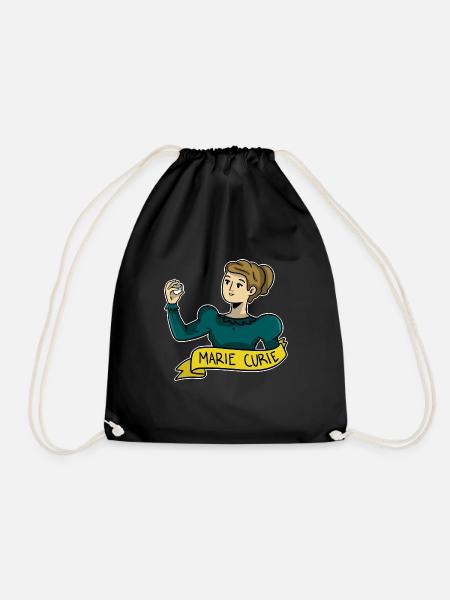 Kluge Nobelpreisträgerin Marie Curie - Turnbeutel - Schwarz