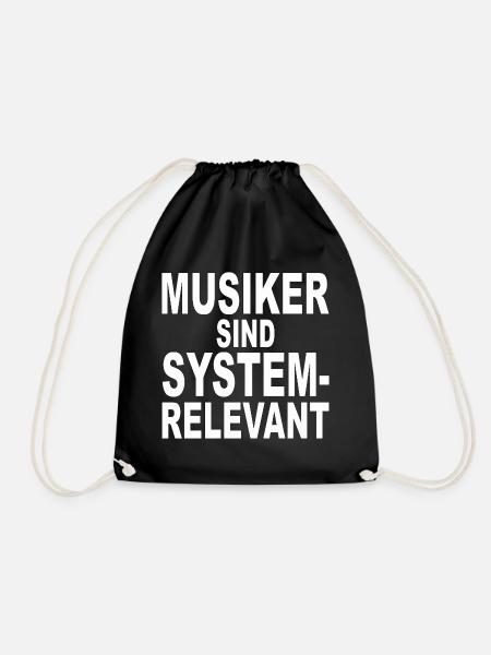 Musiker Sind Systemrelevant - Geschenkidee - Musik - Turnbeutel - Schwarz