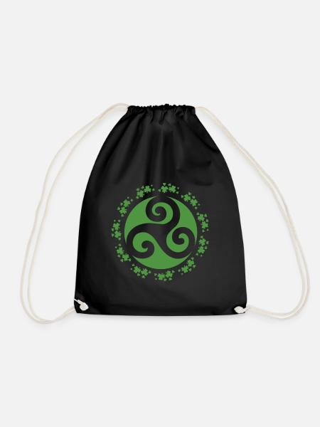 Triskele Celtic - Turnbeutel - Schwarz
